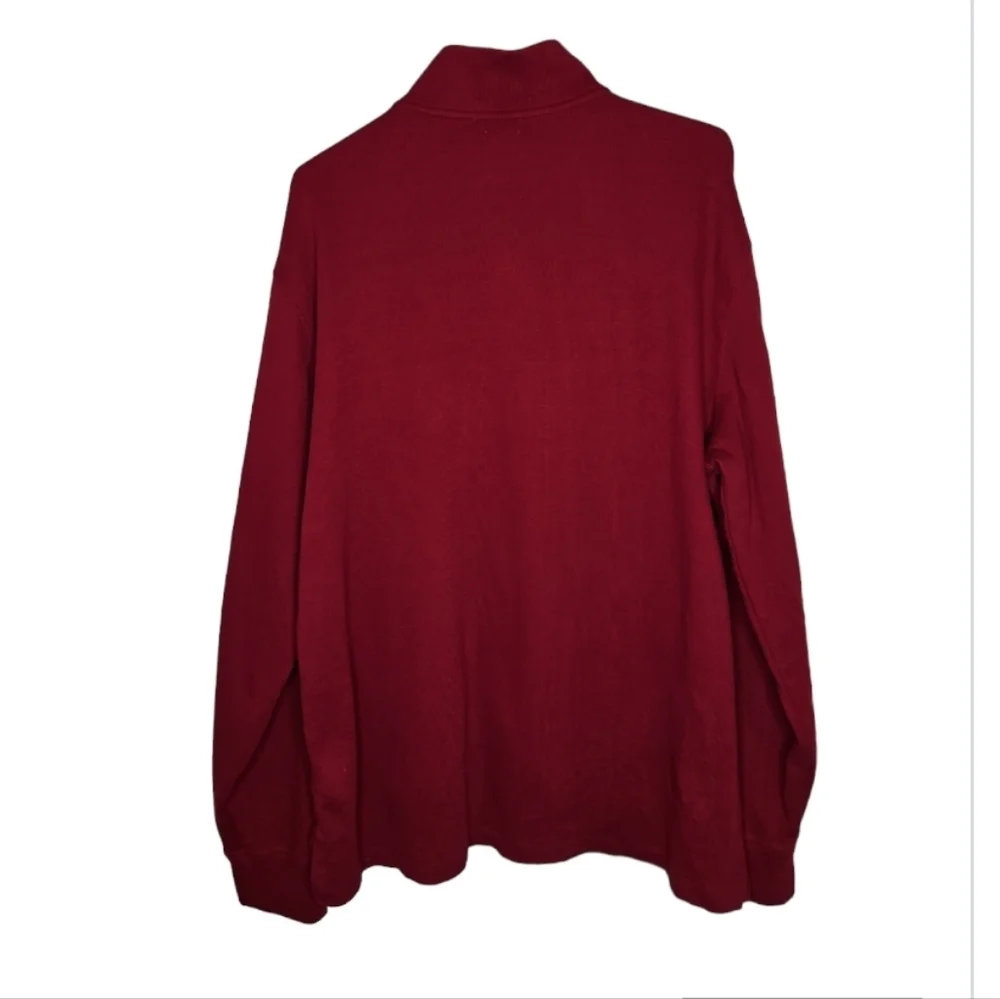 Polo Ralph Lauren Cranberry Red Quarter Zip Sweater Pullover Size L